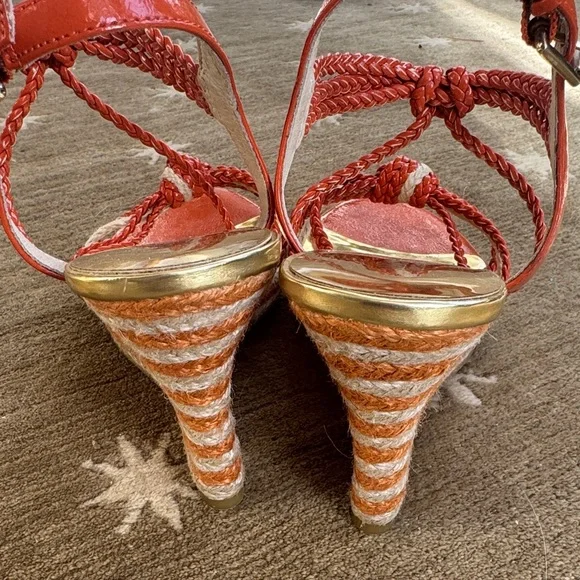 Michael Kors Orange Espadrille Sandals - Picture 6 of 14
